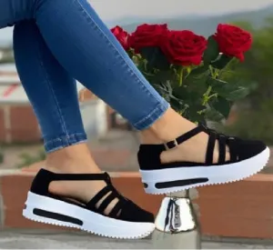 Amozae- Summer Wedges Shoes for Women Open Toe Beach Female Sandals Multicolor Slingback Sandals Platform Ladies Sandals Plus Size-0519