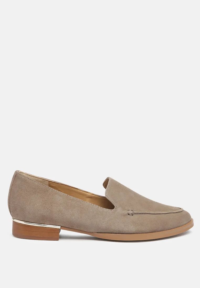 Anna Suede Leather Loafers