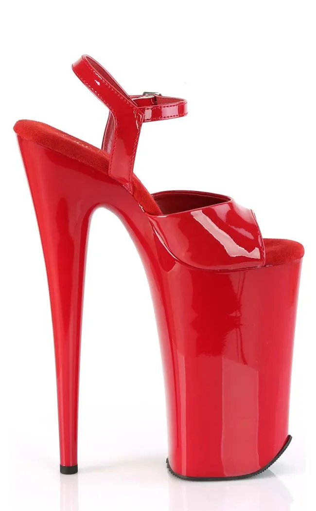 BEYOND-009 Red Patent 10 Inch Heels