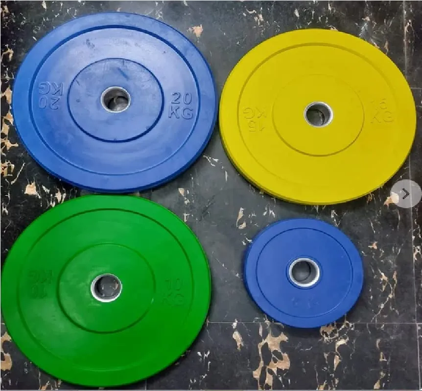 Body Maxx Color Bumper Plate, Olympic Weight Plates, Iron Rubber Coated Bumper Plates 51 MM Hole (2.5KG X 2 PC (5KG))