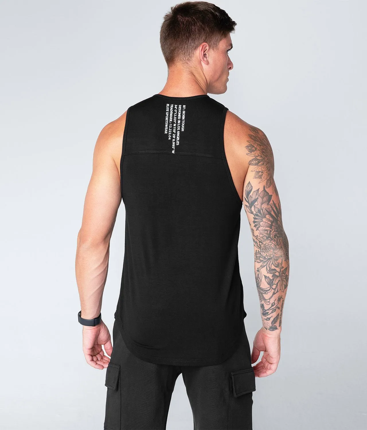 Born Tough Core Fit Black Crossfit Tank Top for Men