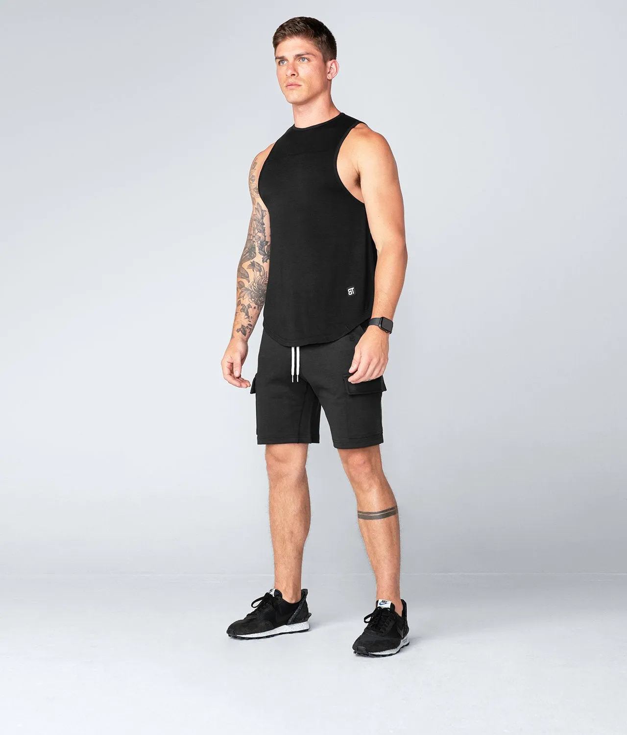 Born Tough Core Fit Black Crossfit Tank Top for Men