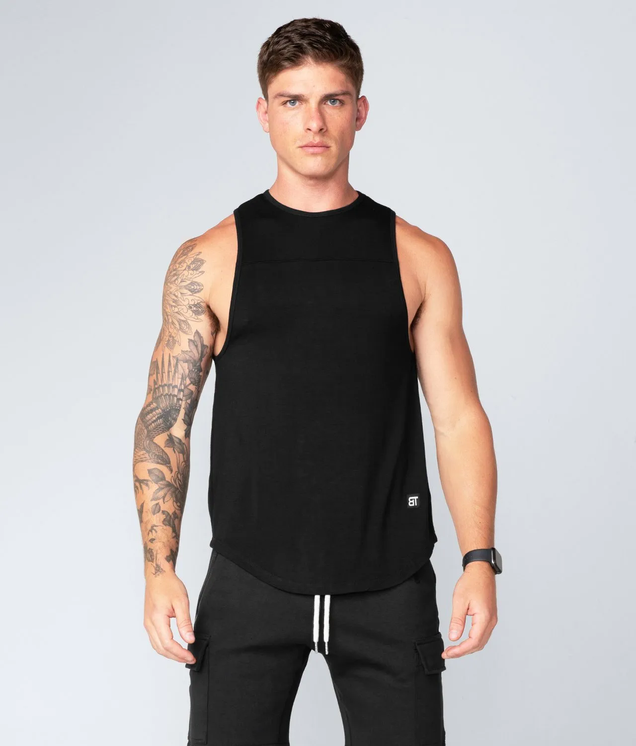 Born Tough Core Fit Black Crossfit Tank Top for Men