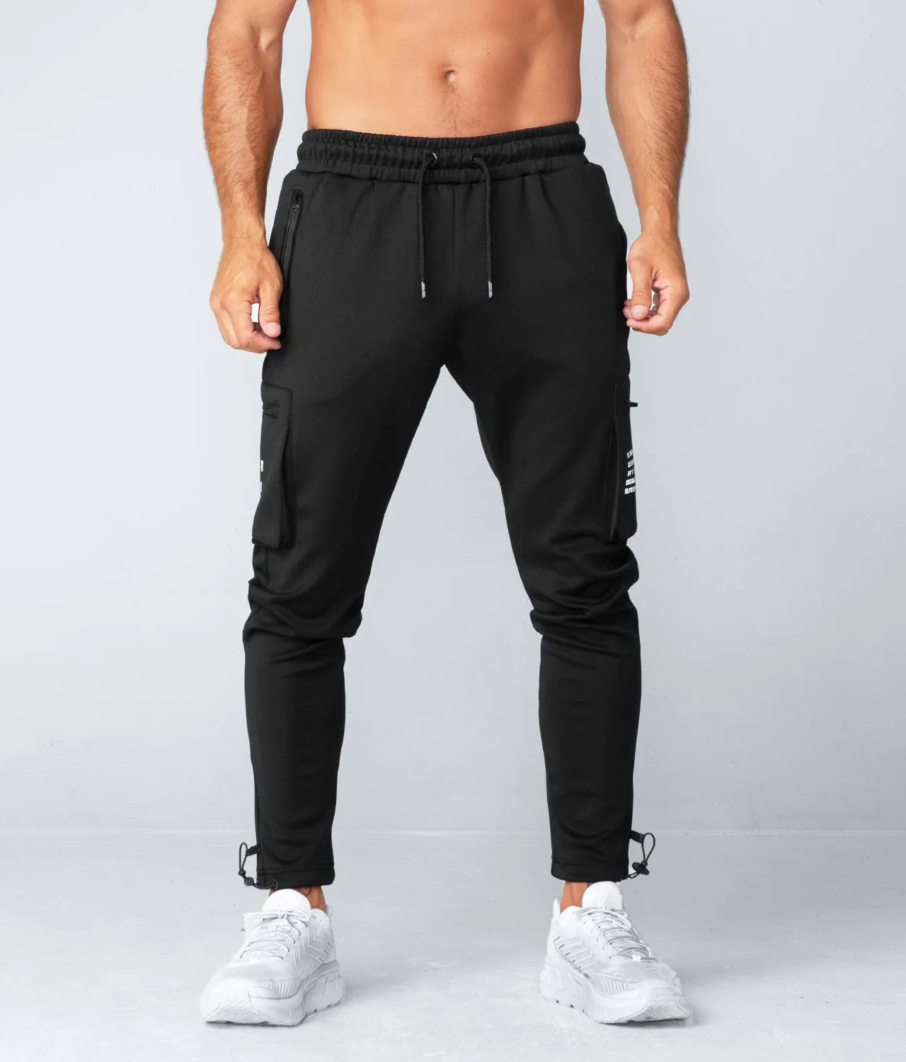 Born Tough Momentum Cargo Crossfit Jogger Pants For Men Black