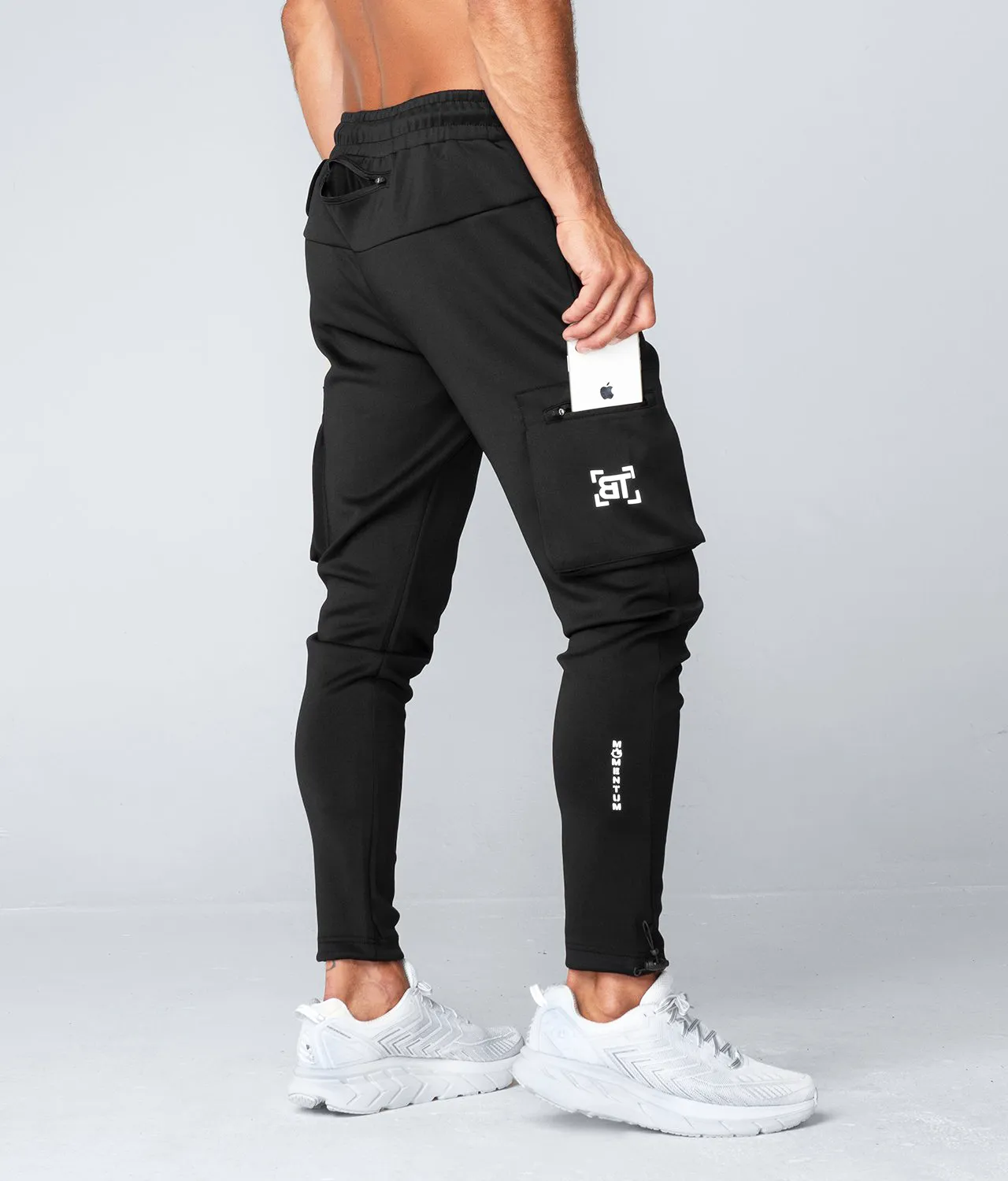 Born Tough Momentum Cargo Crossfit Jogger Pants For Men Black