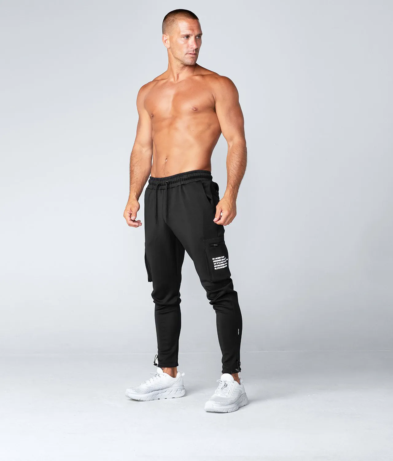 Born Tough Momentum Cargo Crossfit Jogger Pants For Men Black