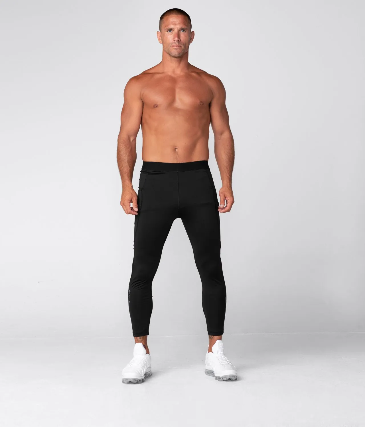 Born Tough Side Pockets Compression Crossfit Pants For Men Black