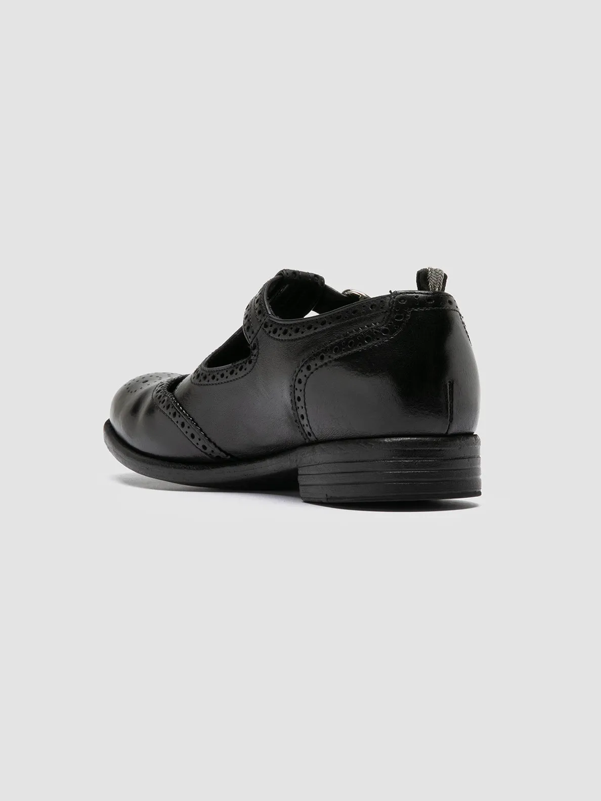 CALIXTE 066 - Black Leather Maryjane Loafers