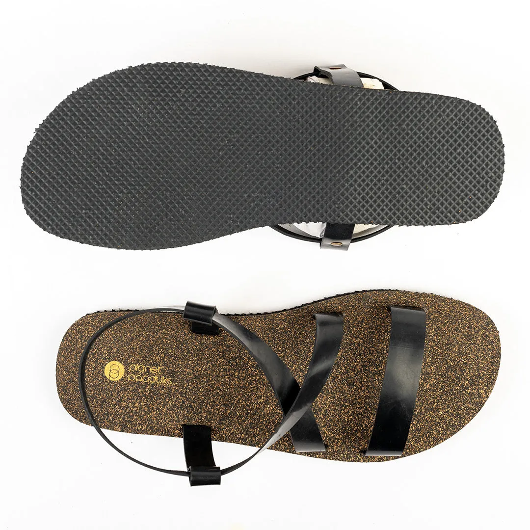 Calor Crossover Cork Black Men Sandals