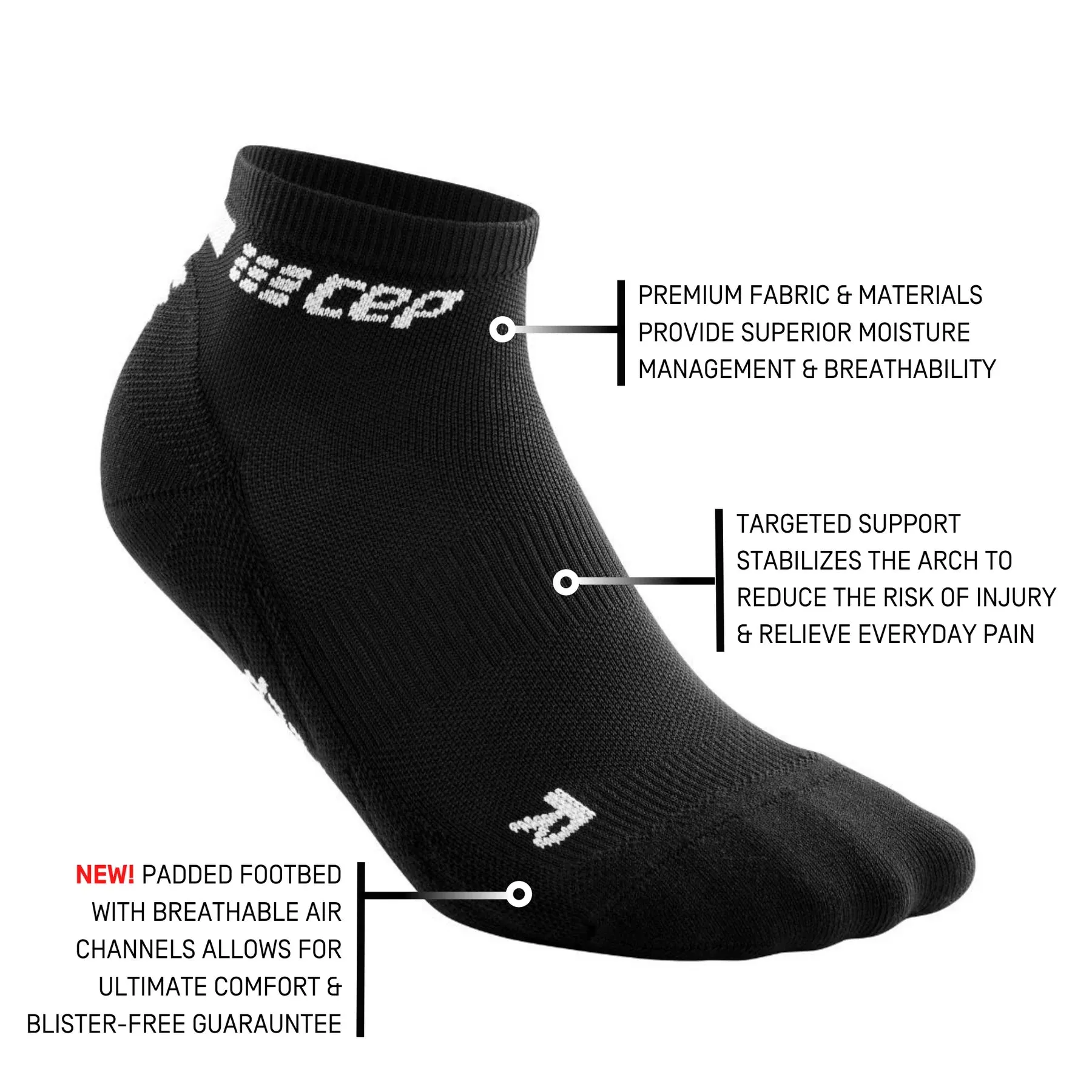 CEP | The Run Low Cut Socks 4.0 | Men's | Black