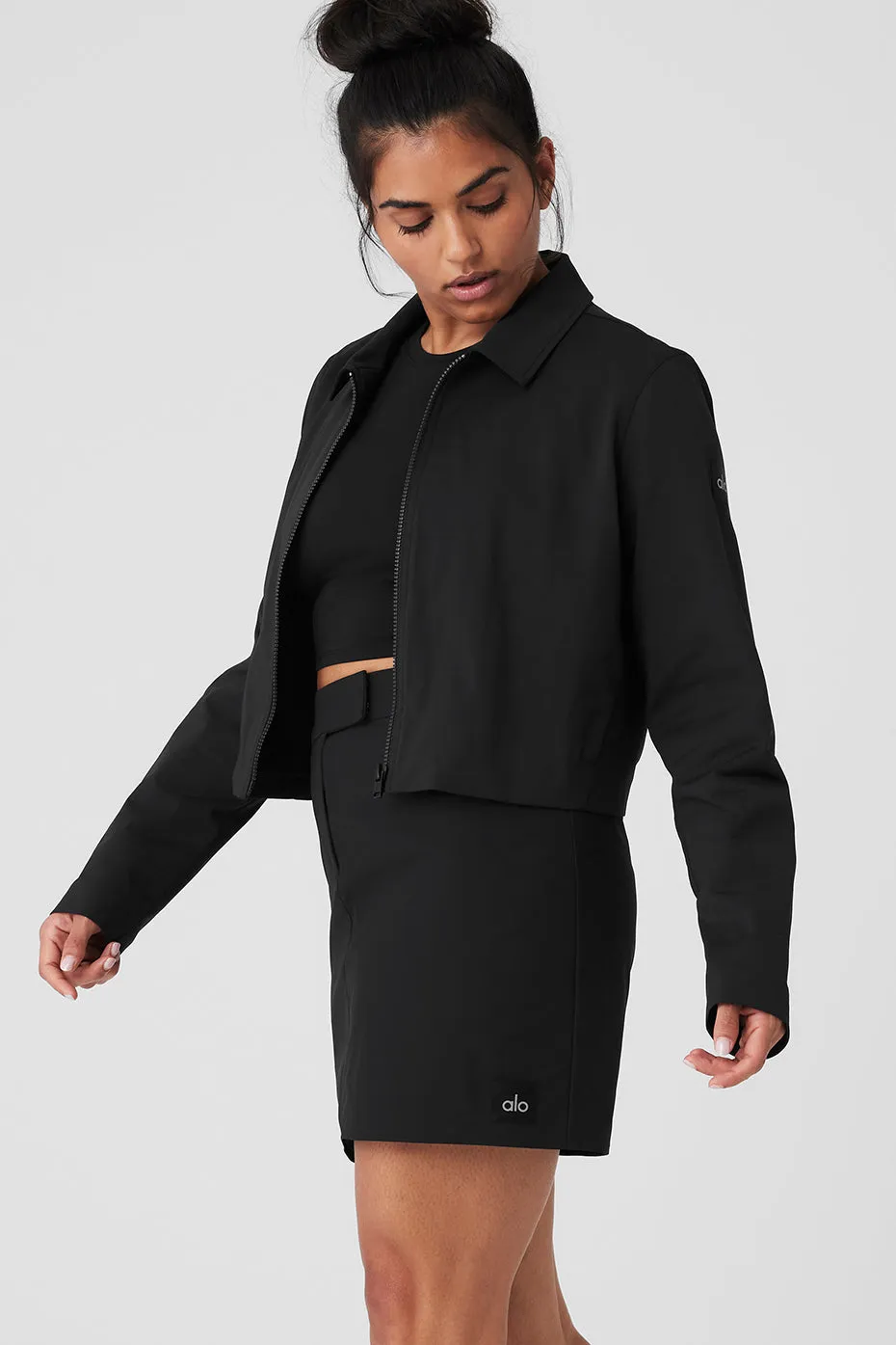 Cropped High Speed Jacket - Black