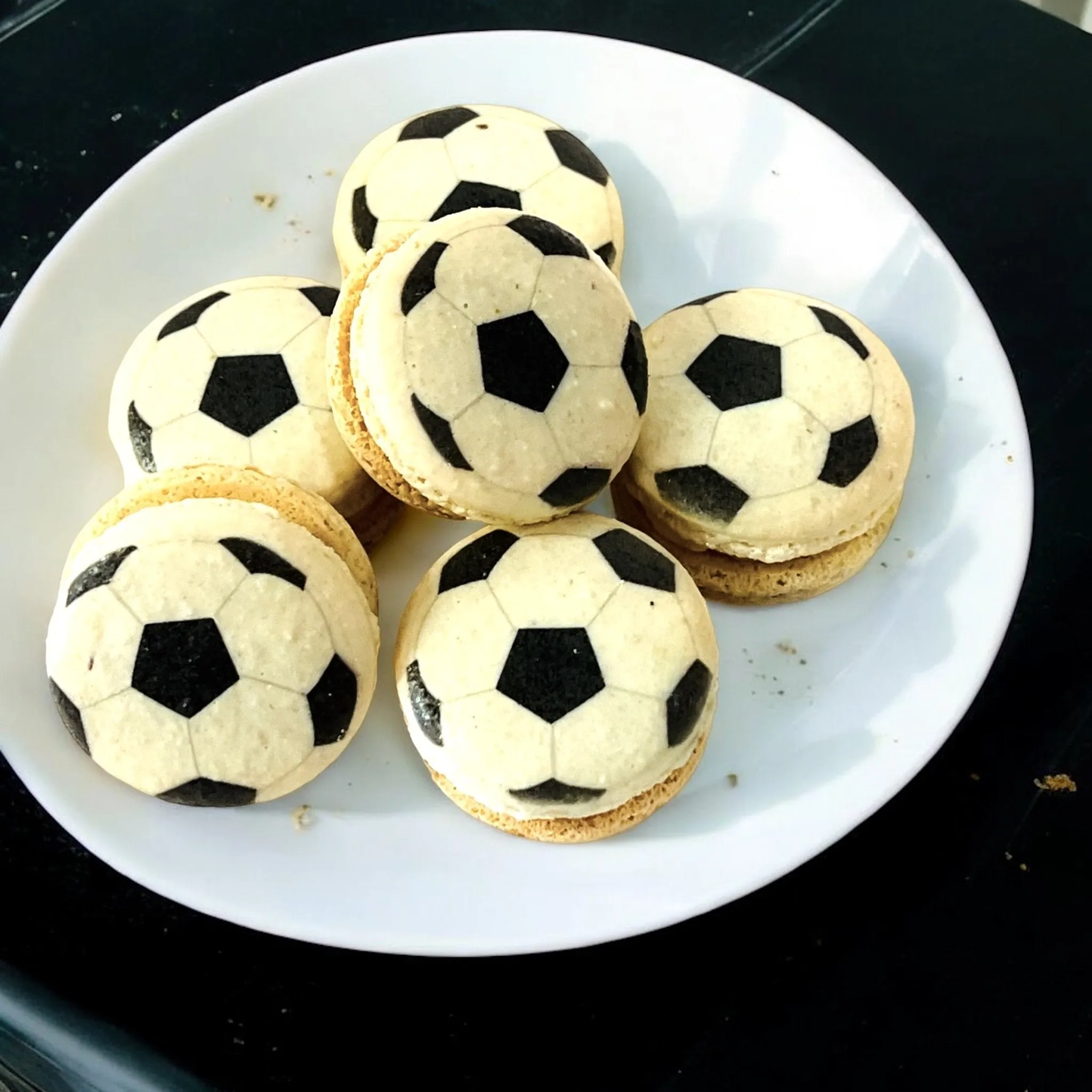 Customizable Soccer-Themed French Macarons – Pick Your Favorite Flavors!