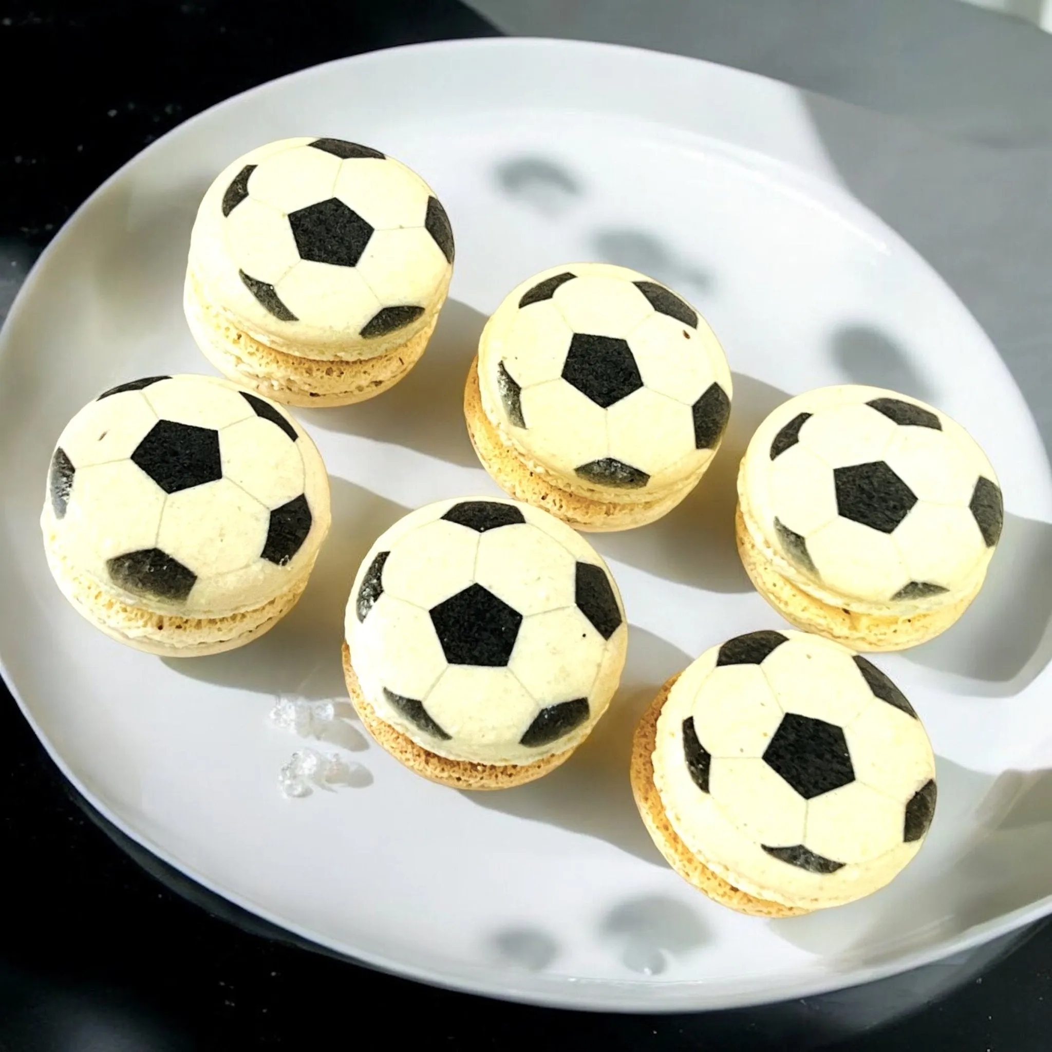 Customizable Soccer-Themed French Macarons – Pick Your Favorite Flavors!