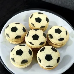 Customizable Soccer-Themed French Macarons – Pick Your Favorite Flavors!