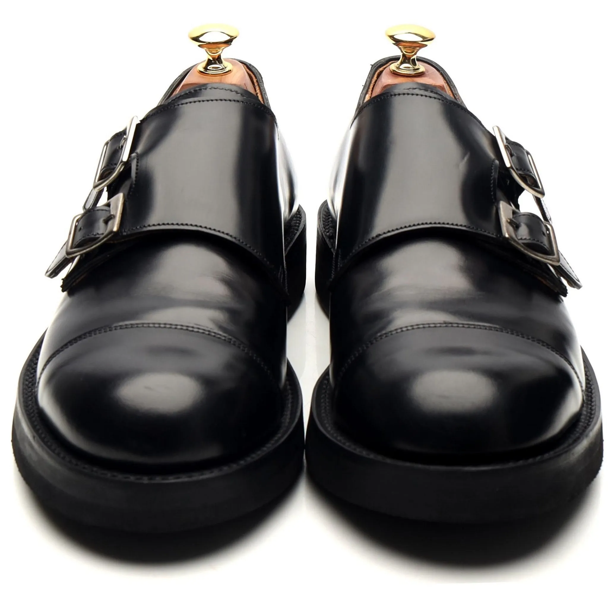 'Diggery' Black Leather Double Monk Strap UK 8.5 G