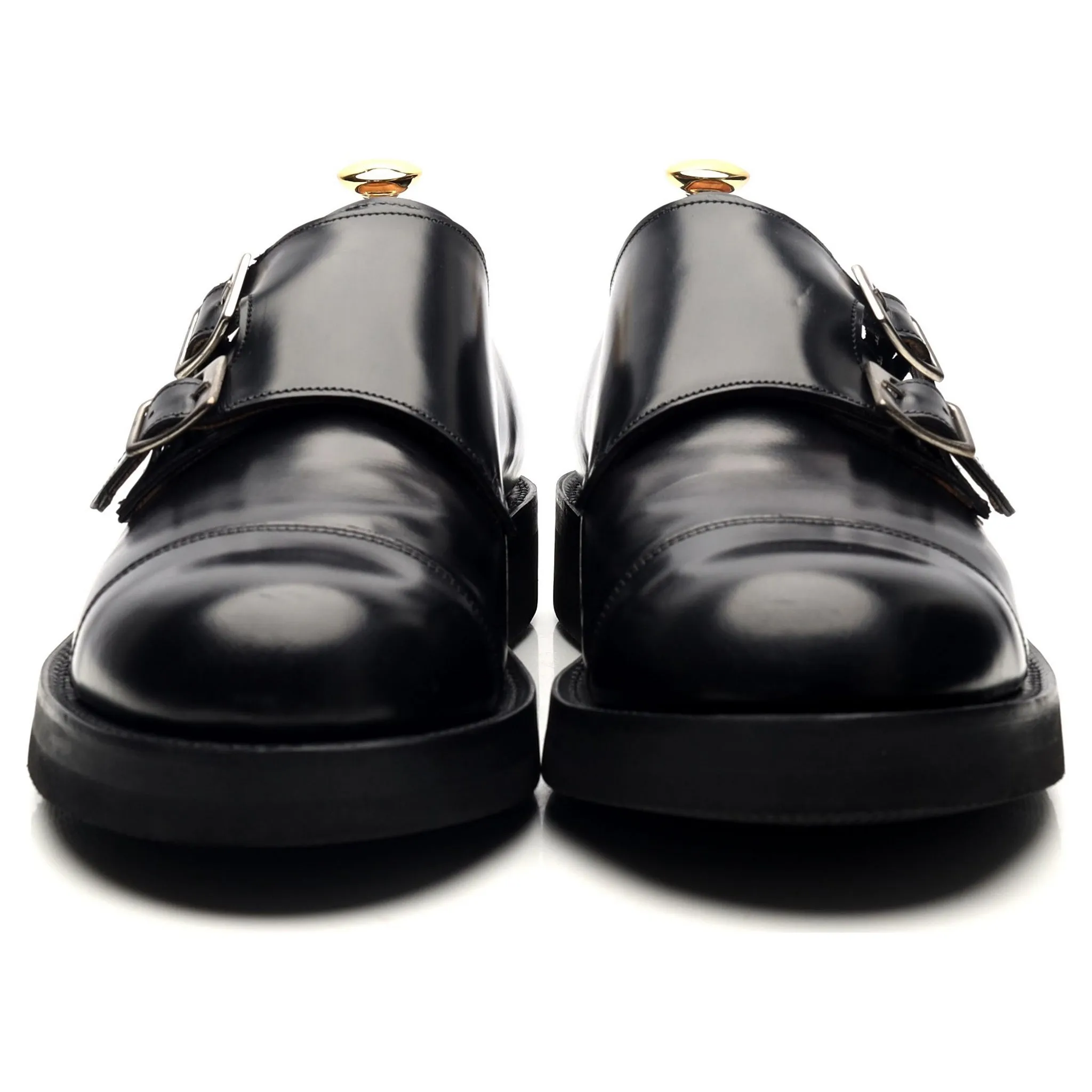 'Diggery' Black Leather Double Monk Strap UK 8.5 G