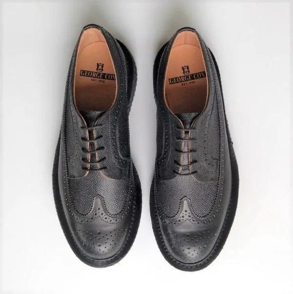 George Cox 15335 IVC Brogue Blk Calf/ Blk Grain