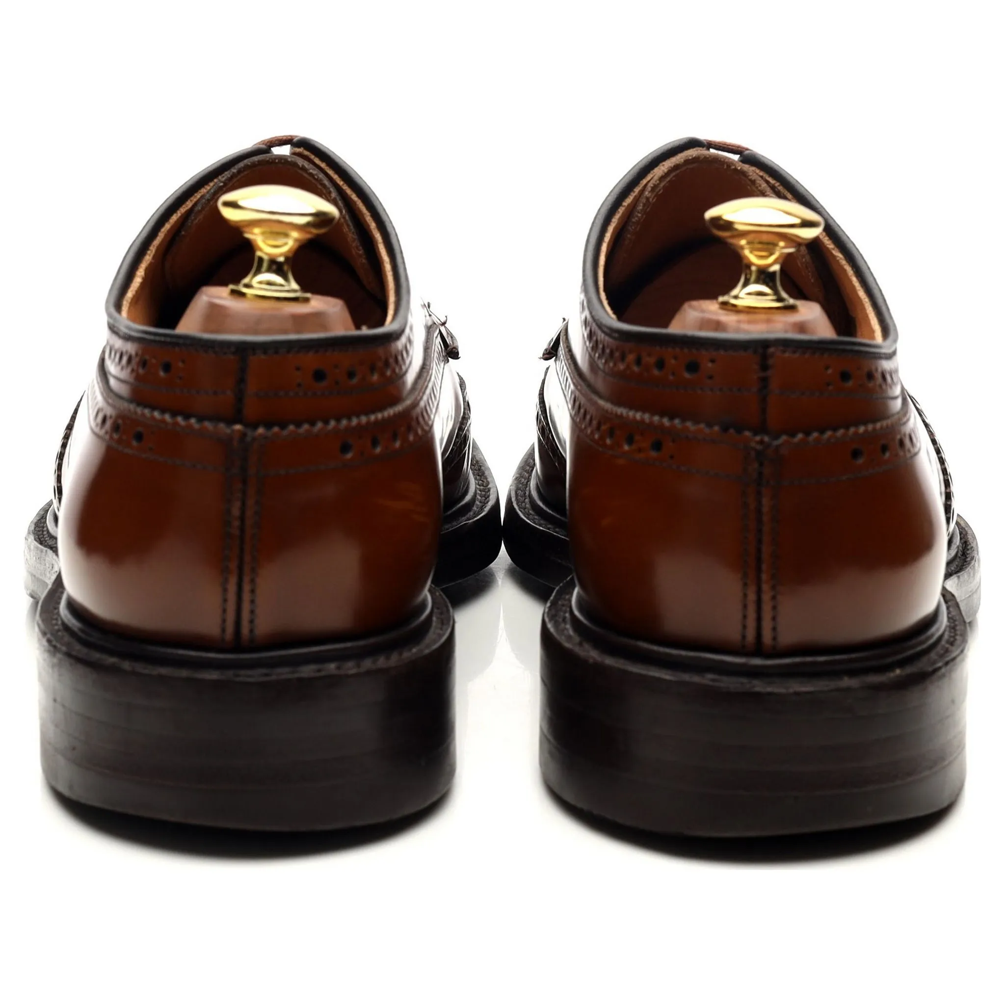 'Grafton' Tan Brown Leather Derby Brogues UK 8 G