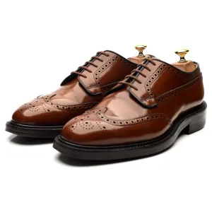 'Grafton' Tan Brown Leather Derby Brogues UK 8 G