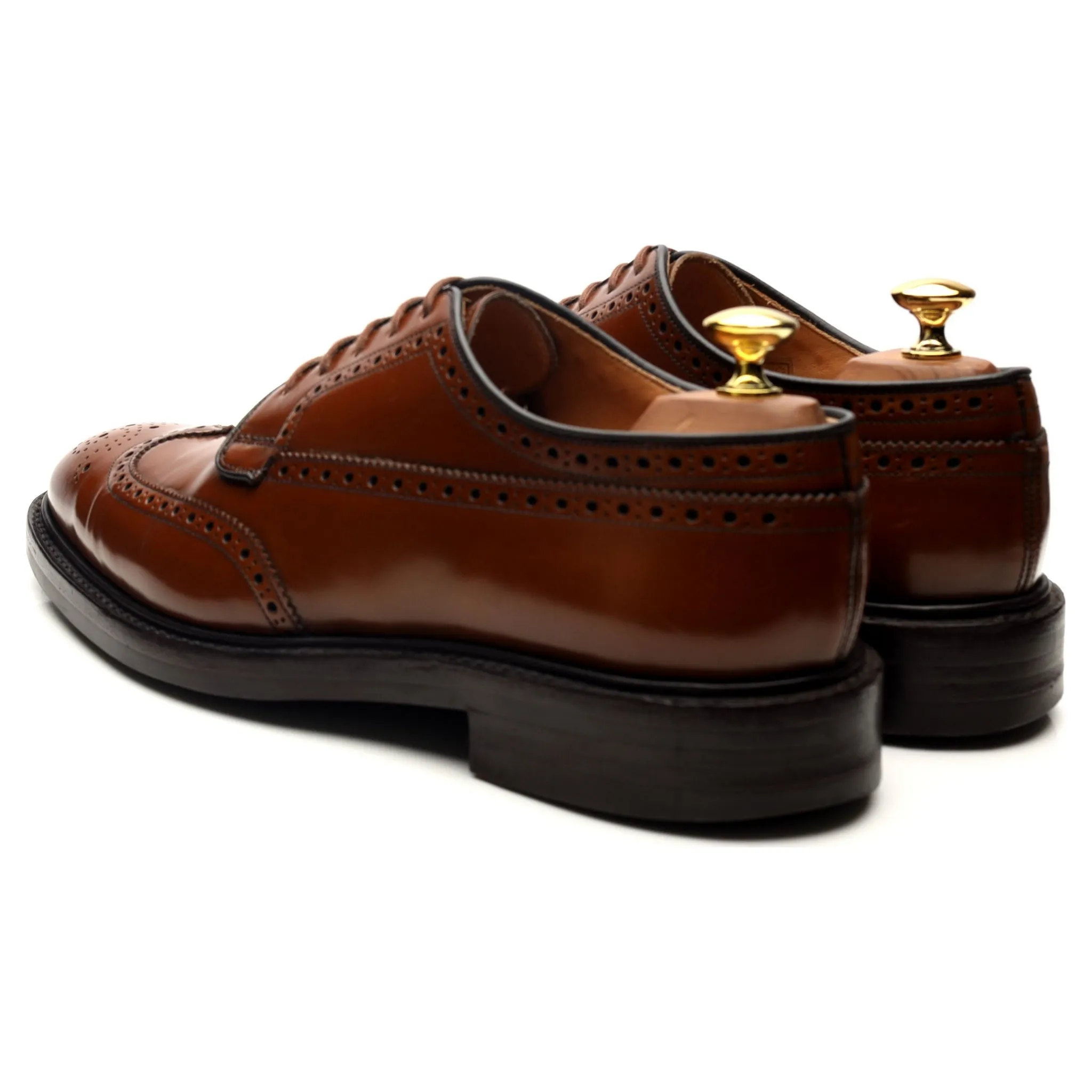 'Grafton' Tan Brown Leather Derby Brogues UK 8 G