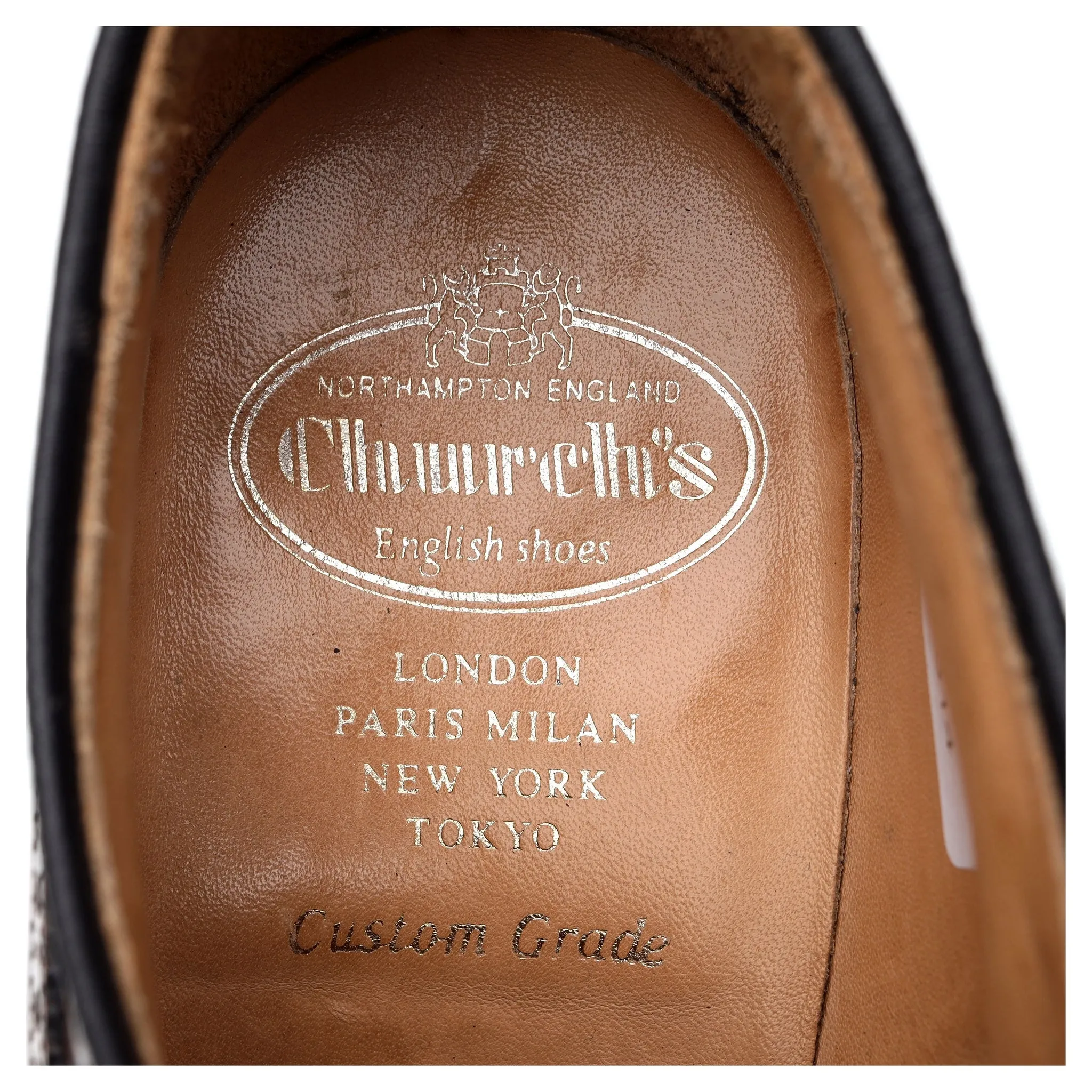 'Grafton' Tan Brown Leather Derby Brogues UK 8 G