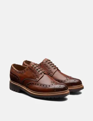 Grenson Archie Brogue Shoes - Tan