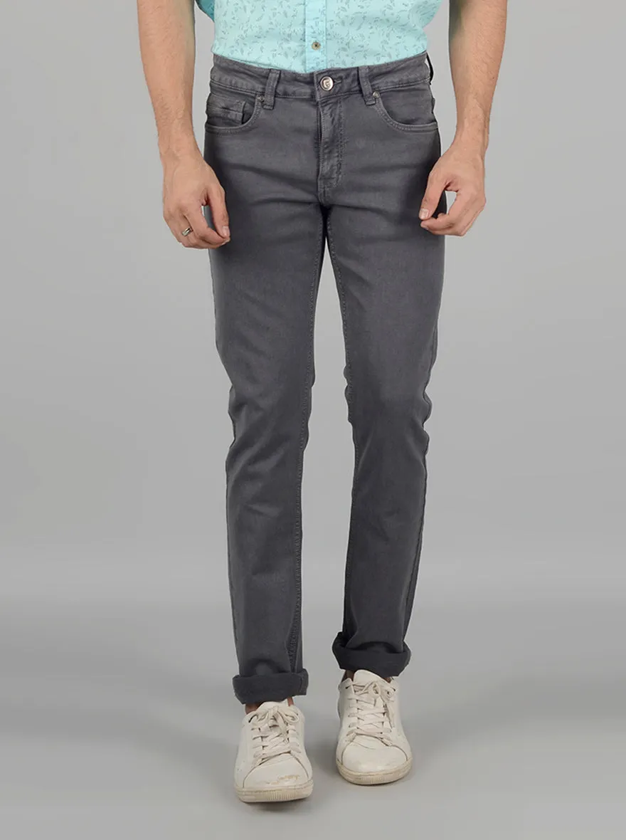 Grey Washed Straight Fit Jeans | Greenfibre