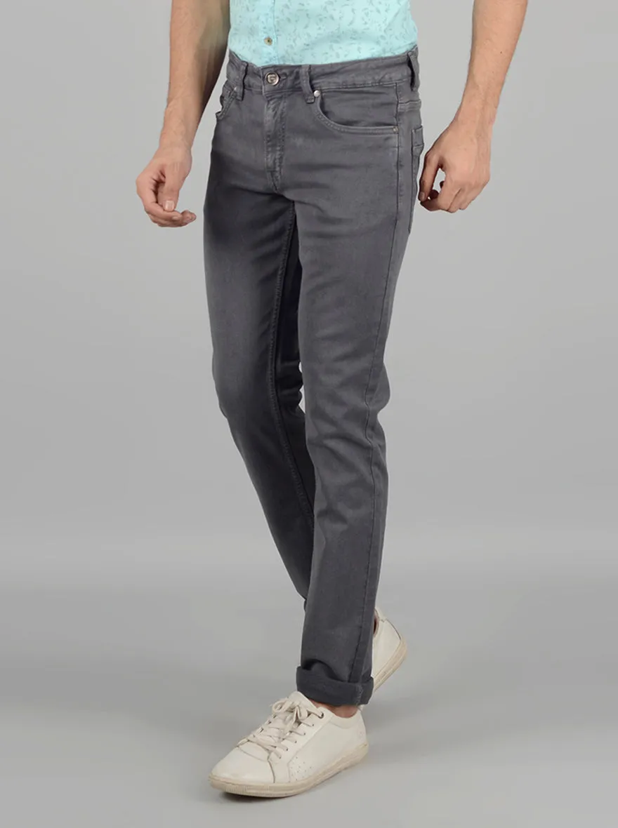 Grey Washed Straight Fit Jeans | Greenfibre