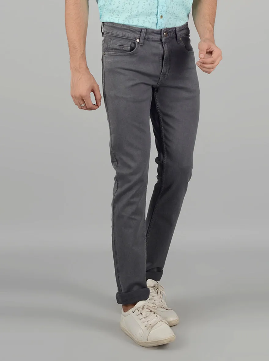 Grey Washed Straight Fit Jeans | Greenfibre