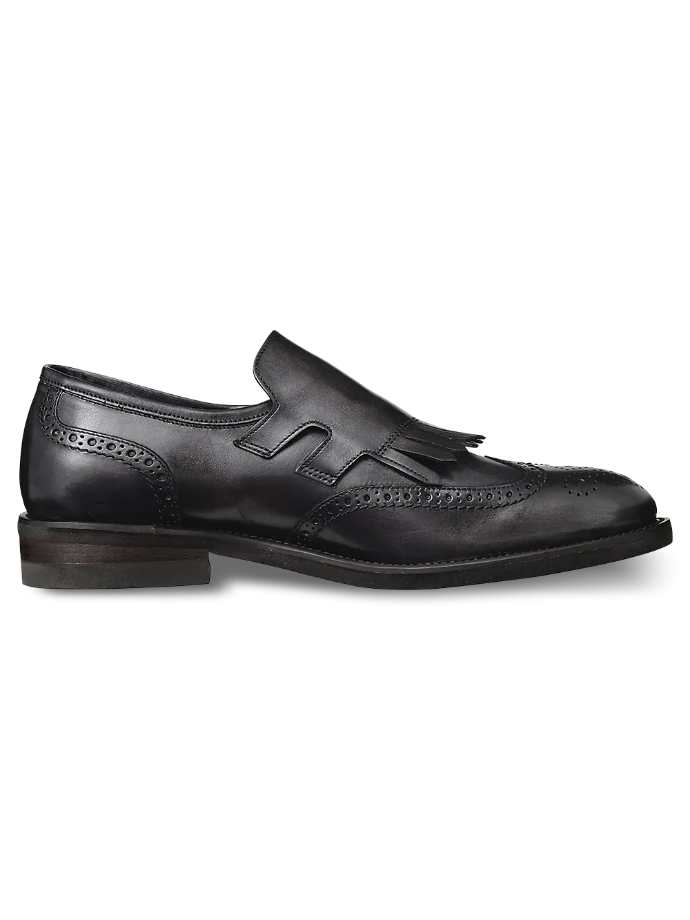 James Kiltie Monk Strap Loafer - Charcoal