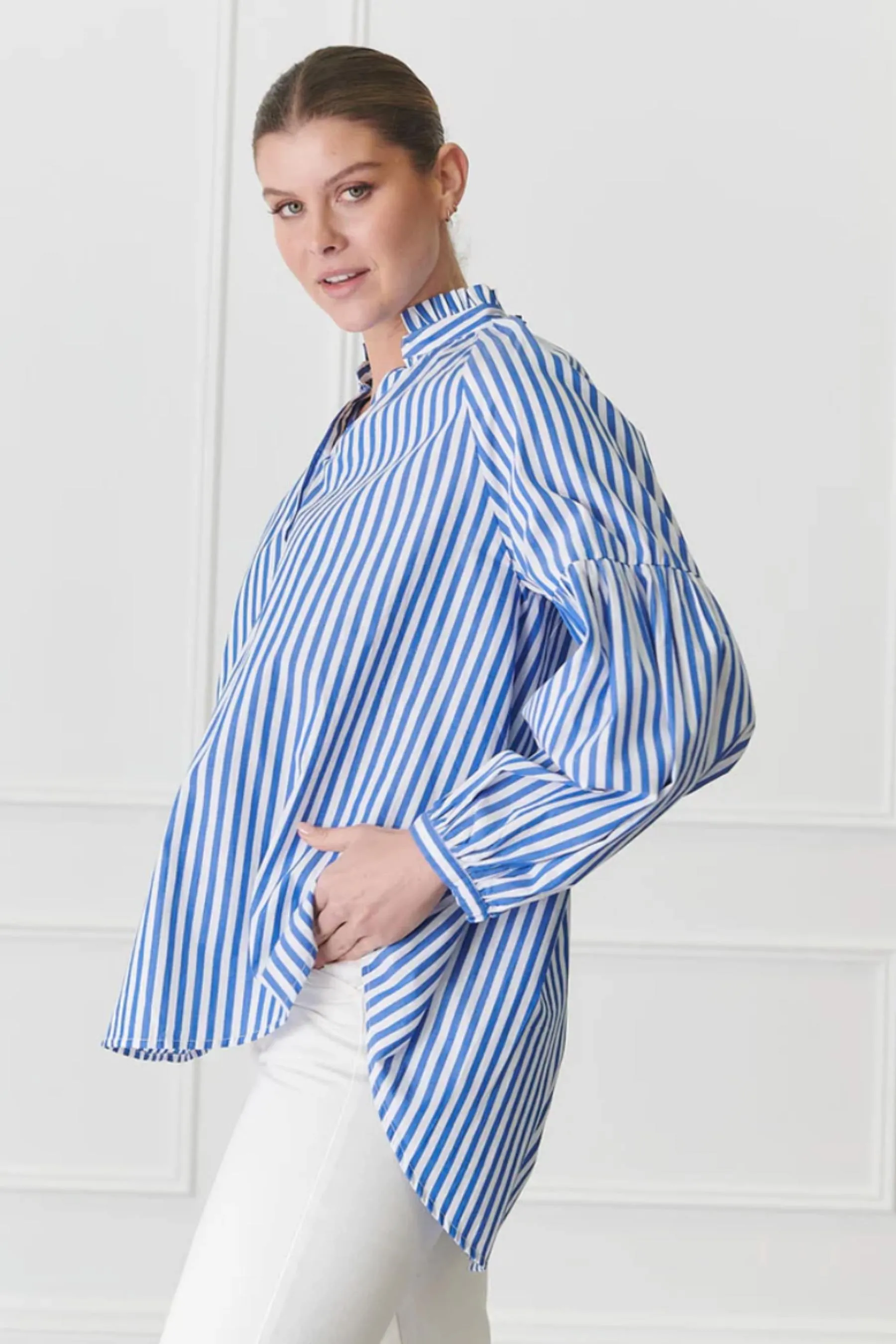 Kell Stripe Shirt | Blue