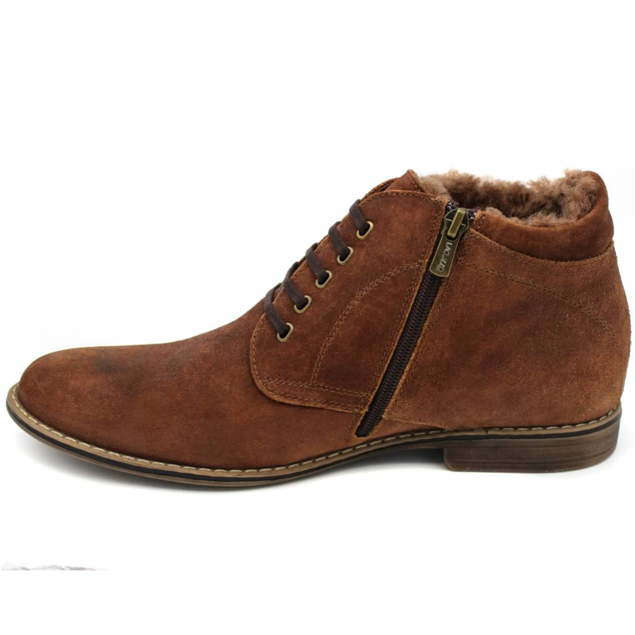 Lacuzzo Italian Suede Sheep Fur Lined Boots