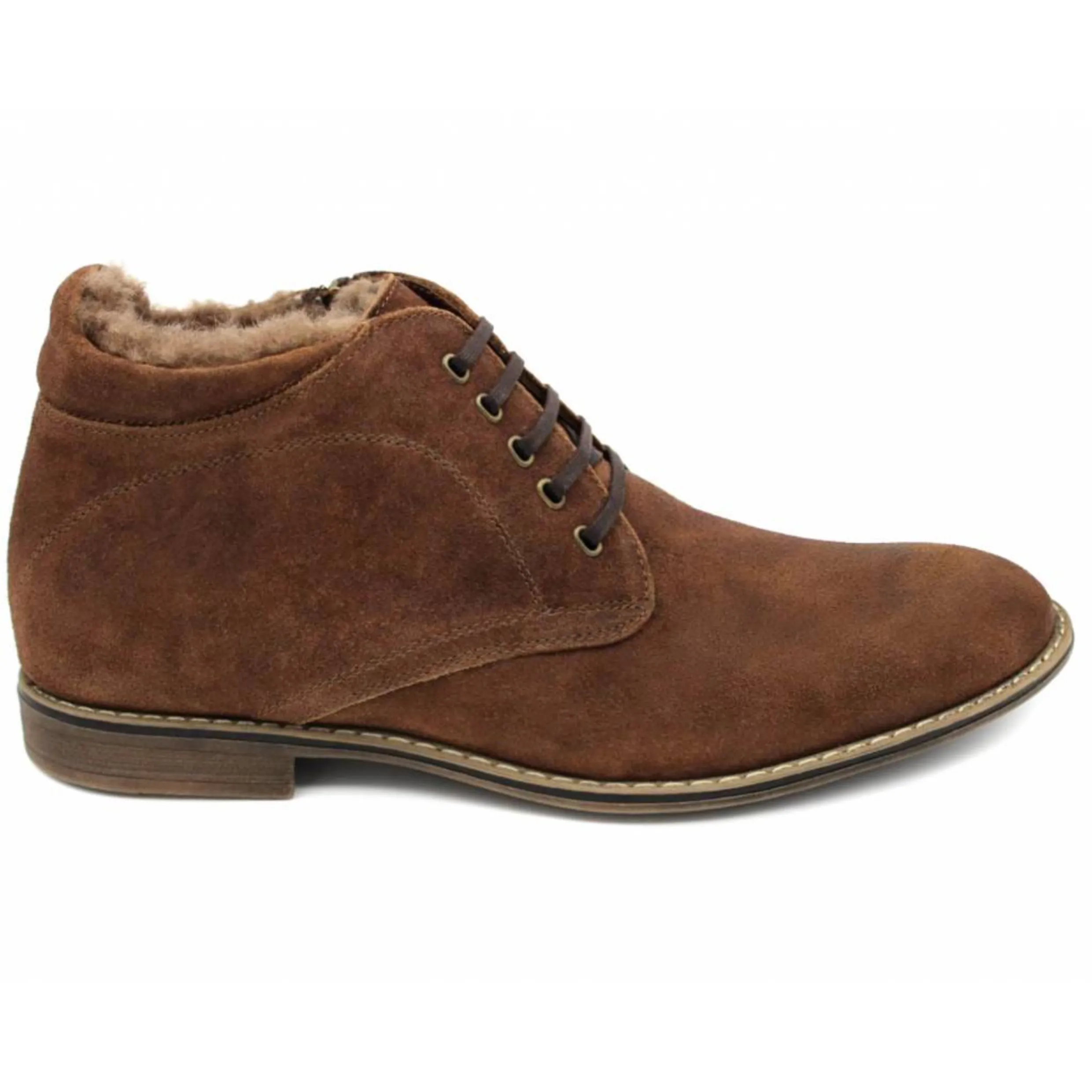 Lacuzzo Italian Suede Sheep Fur Lined Boots