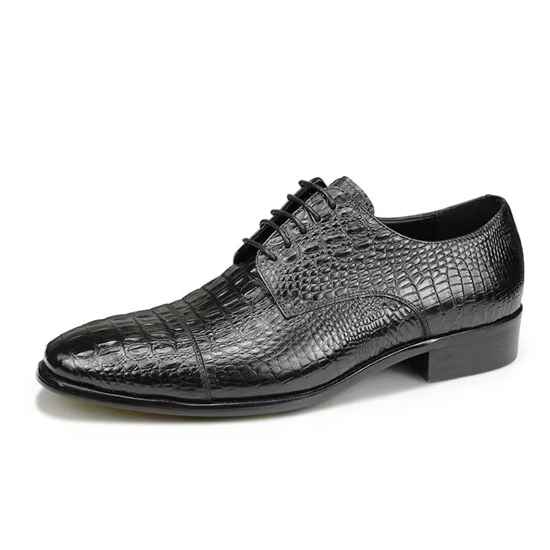 Lavish Formal Opulent CrocLeather Brogue Shoes