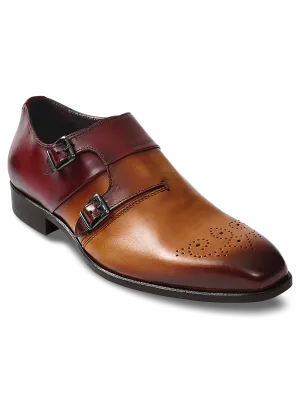 Lawson Monk Strap - Chestnut/burgundy