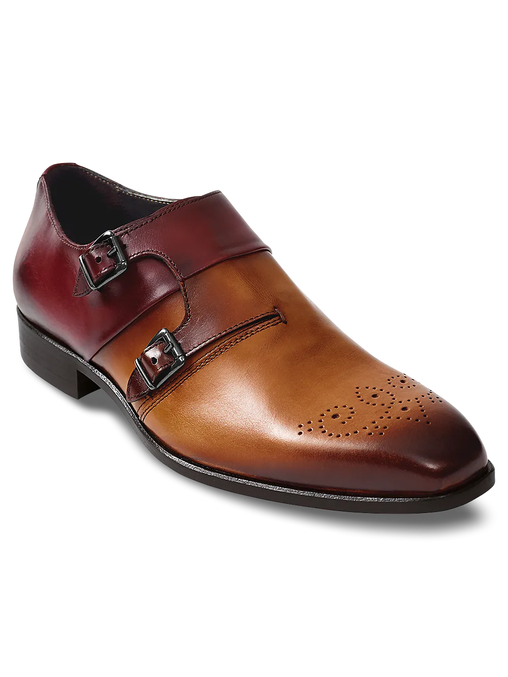 Lawson Monk Strap - Chestnut/burgundy