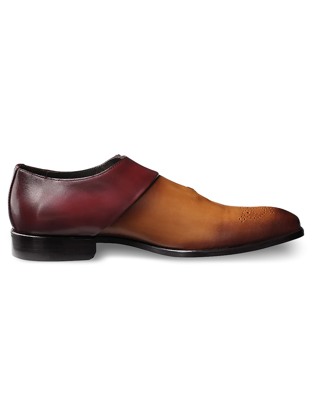 Lawson Monk Strap - Chestnut/burgundy