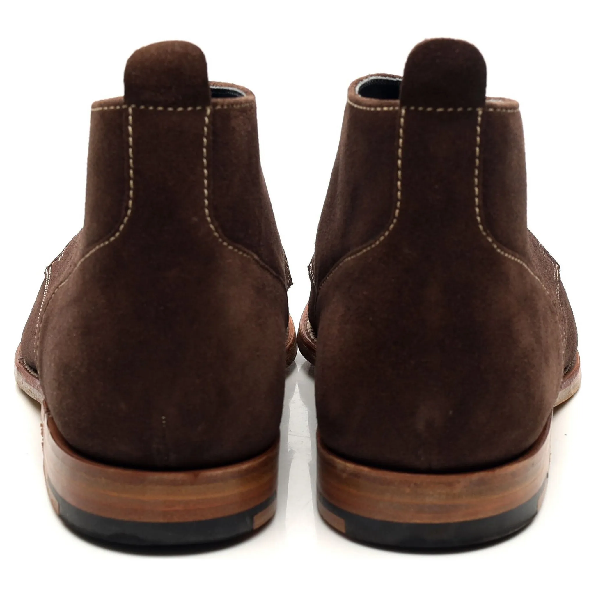 'Lucius' Dark Brown Suede Boots UK 8.5 F