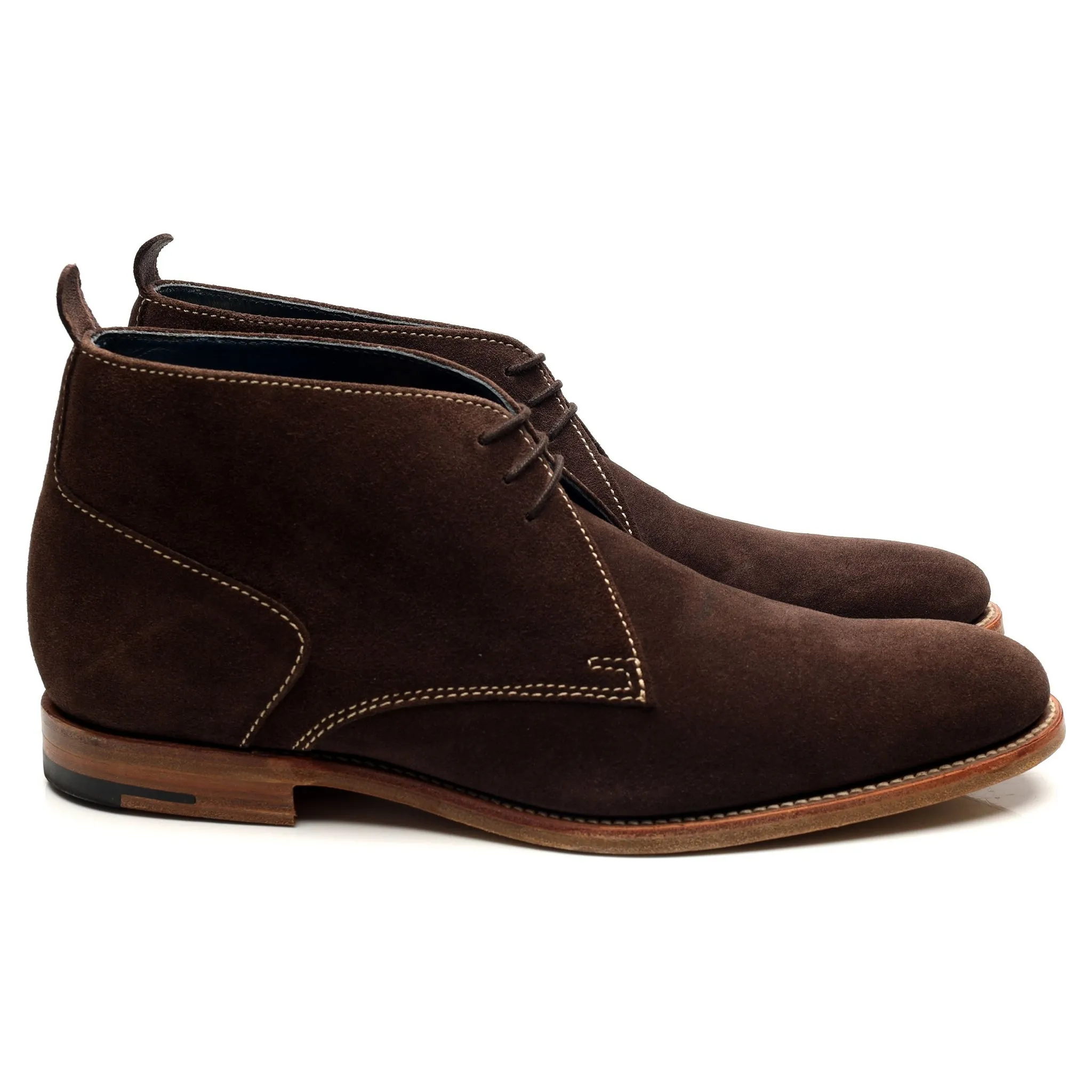 'Lucius' Dark Brown Suede Boots UK 8.5 F