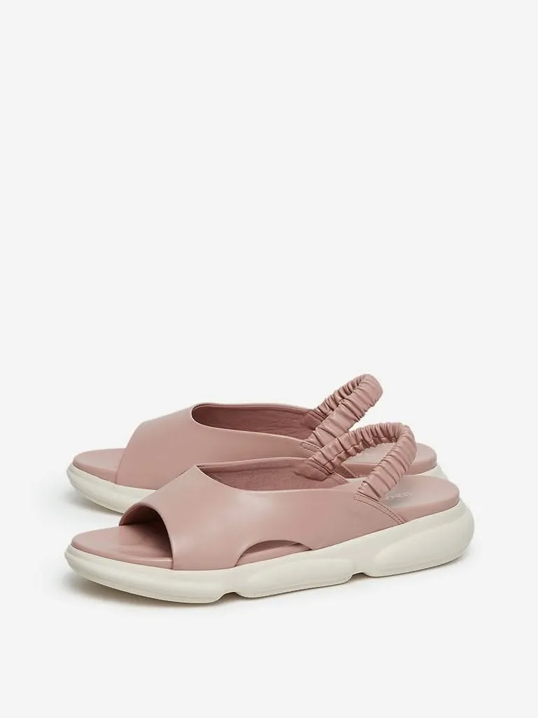 LUNA BLU Dusty Pink Peep-Toe Sandals