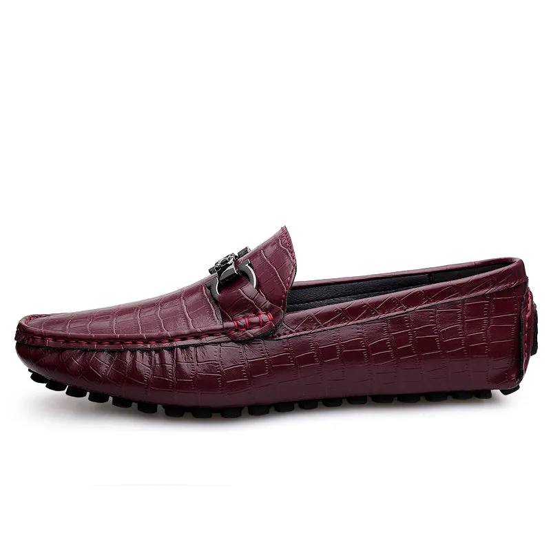 Luxury CrocBlend Crocodile Pattern Slip-On Loafers