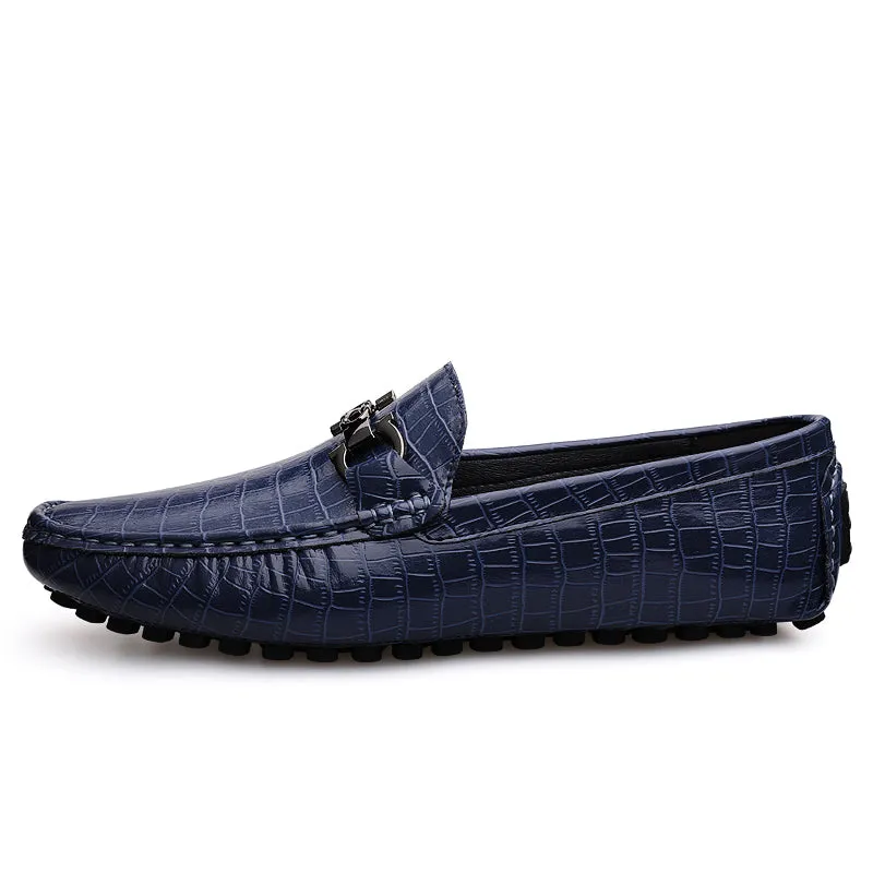 Luxury CrocBlend Crocodile Pattern Slip-On Loafers