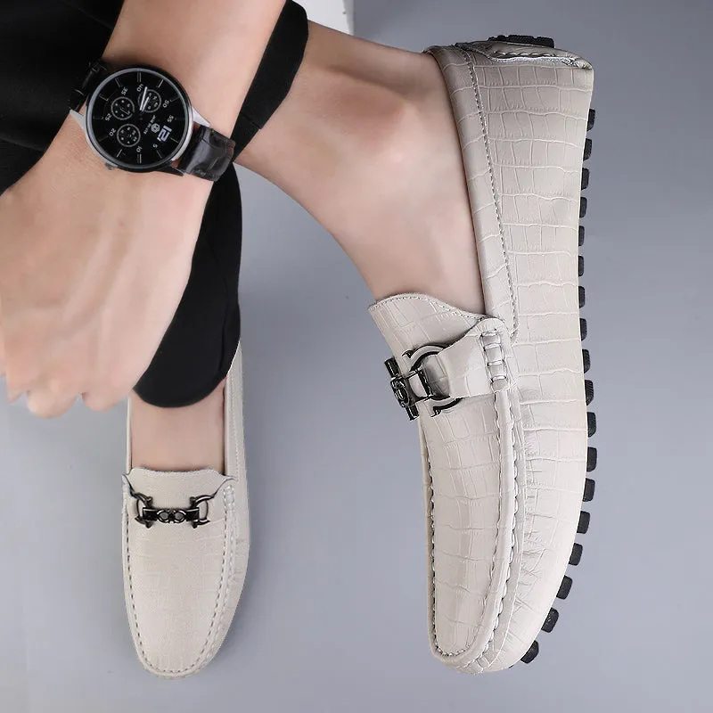 Luxury CrocBlend Crocodile Pattern Slip-On Loafers