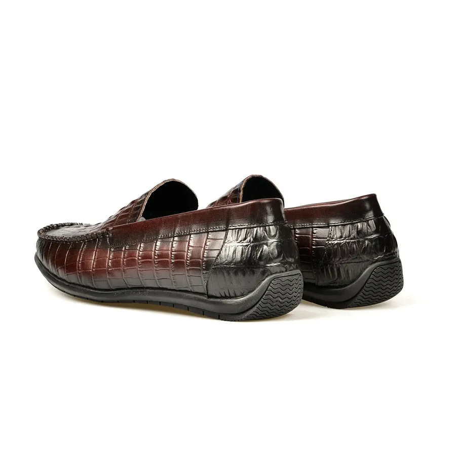 Luxury CrocLeather Daily Business Slip On Loafers