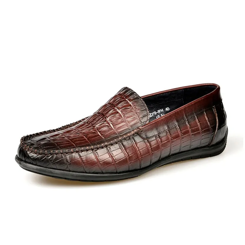 Luxury CrocLeather Daily Business Slip On Loafers