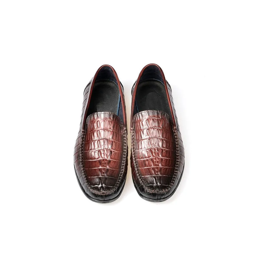 Luxury CrocLeather Daily Business Slip On Loafers