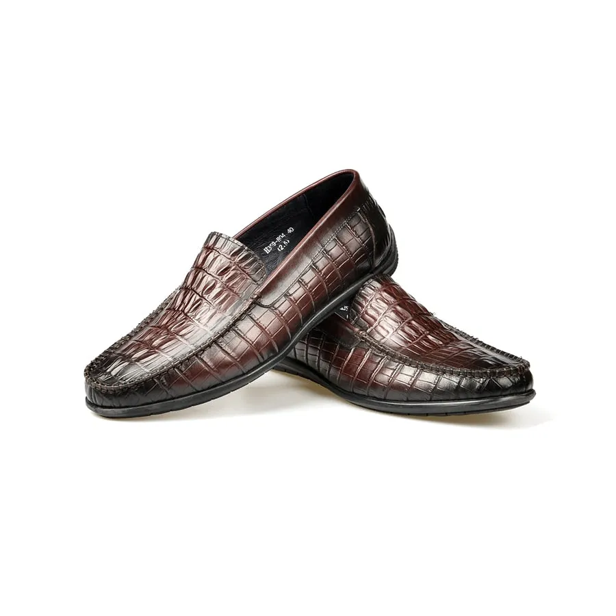 Luxury CrocLeather Daily Business Slip On Loafers