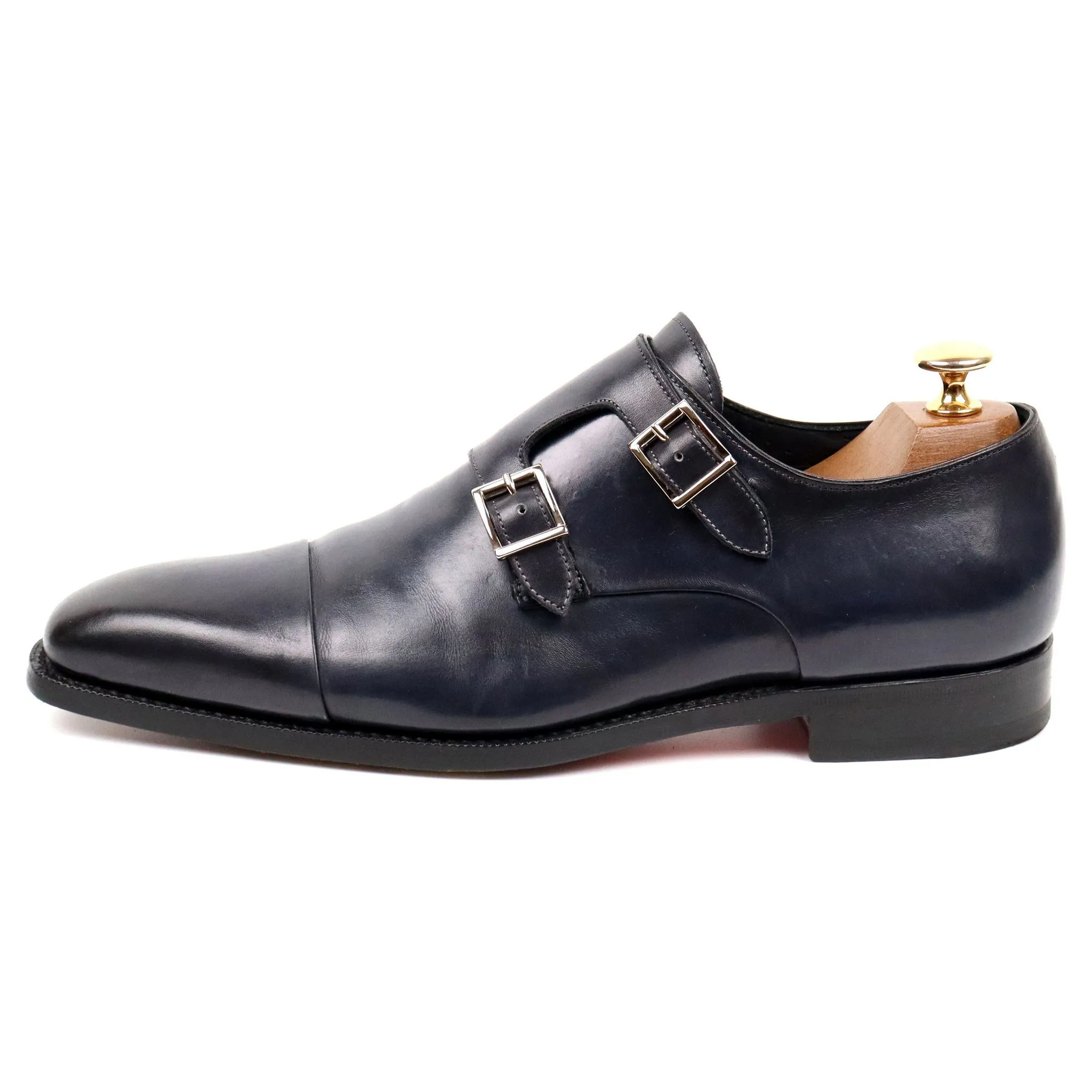 Navy Blue Double Monk Strap UK 6 F