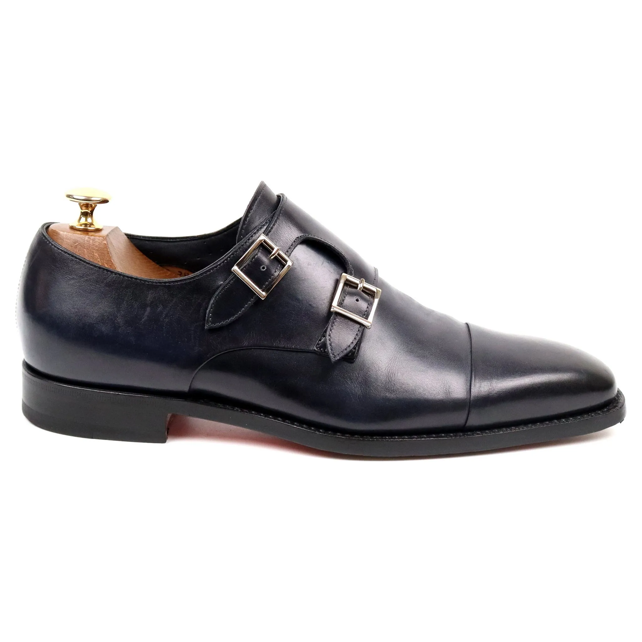 Navy Blue Double Monk Strap UK 6 F