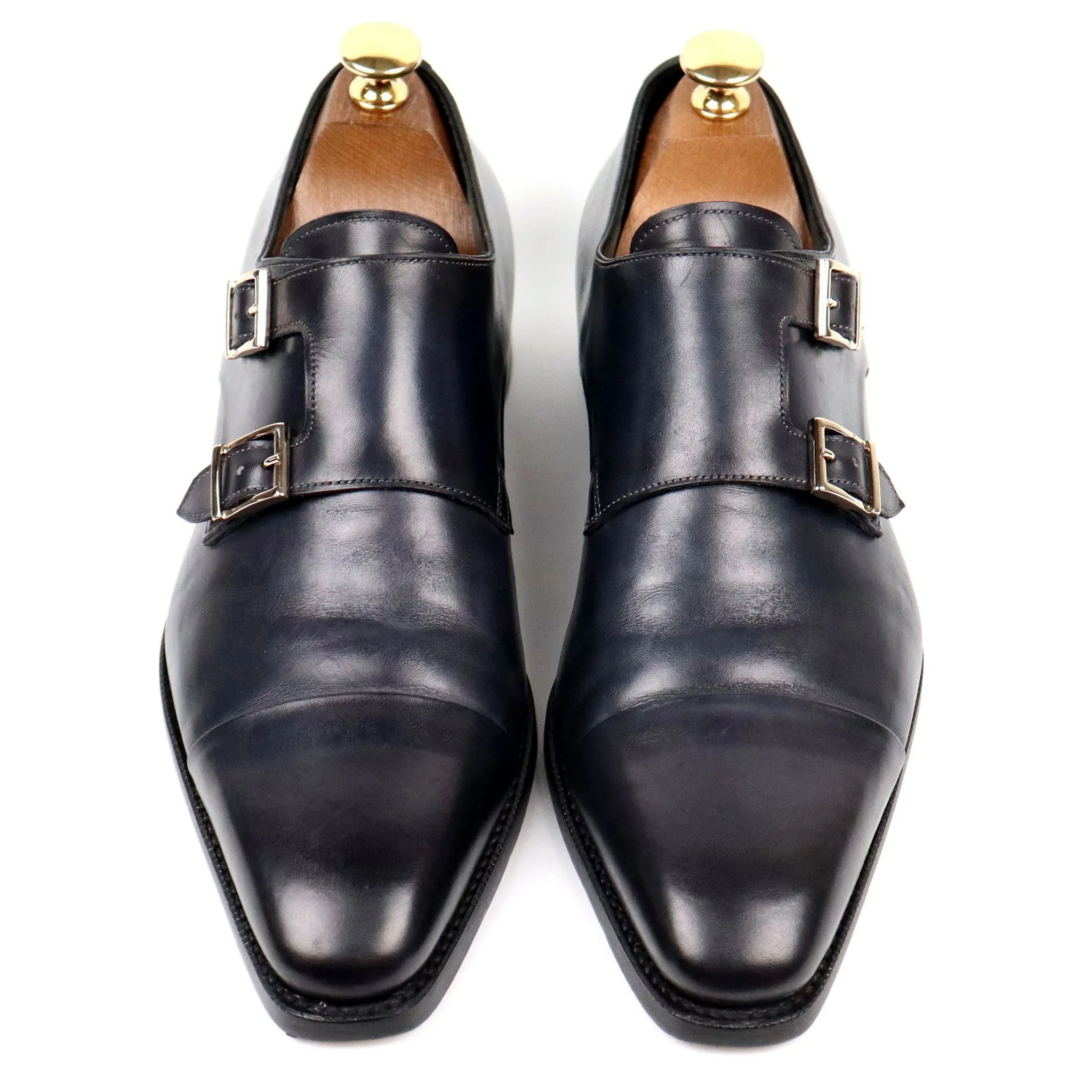 Navy Blue Double Monk Strap UK 6 F